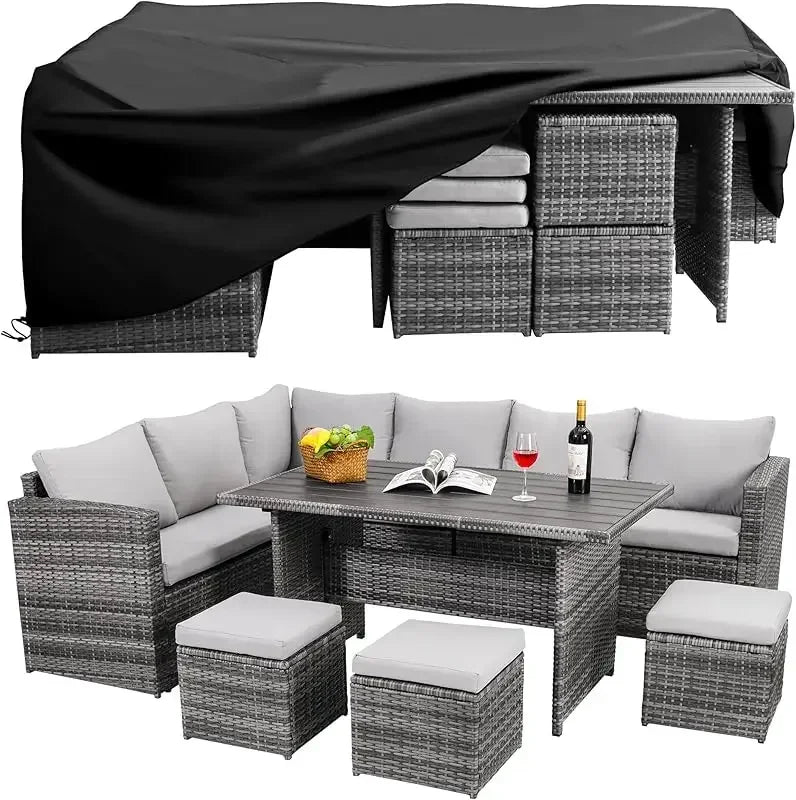 YUJINGXI 7 Piece Outdoor Patio Furniture Set Wicker