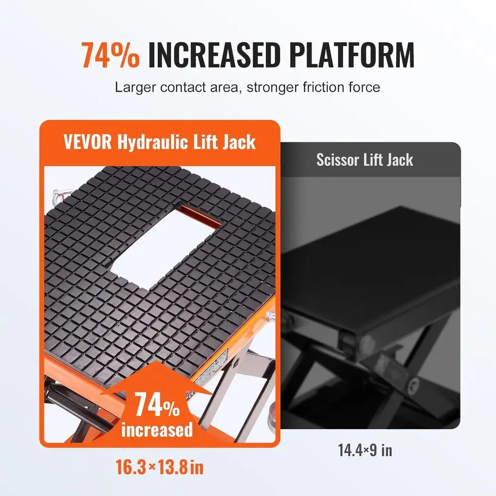 350 Lb Hydraulic Scissor Lift Table With Deck For ATVs