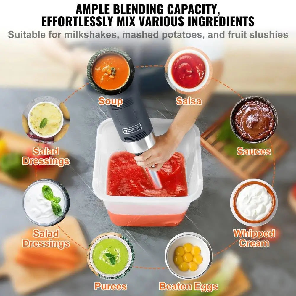 Durable Hand Blender with Stainless Steel Blade for Smoothies
