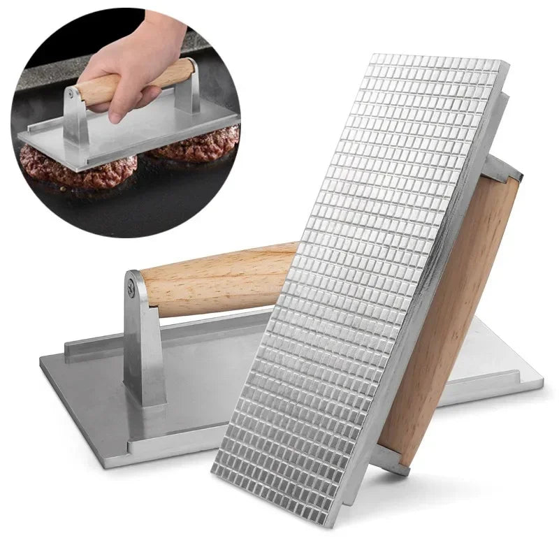 Heavy-Duty Aluminum Meat Press for Perfect Steak and Burger Cooking