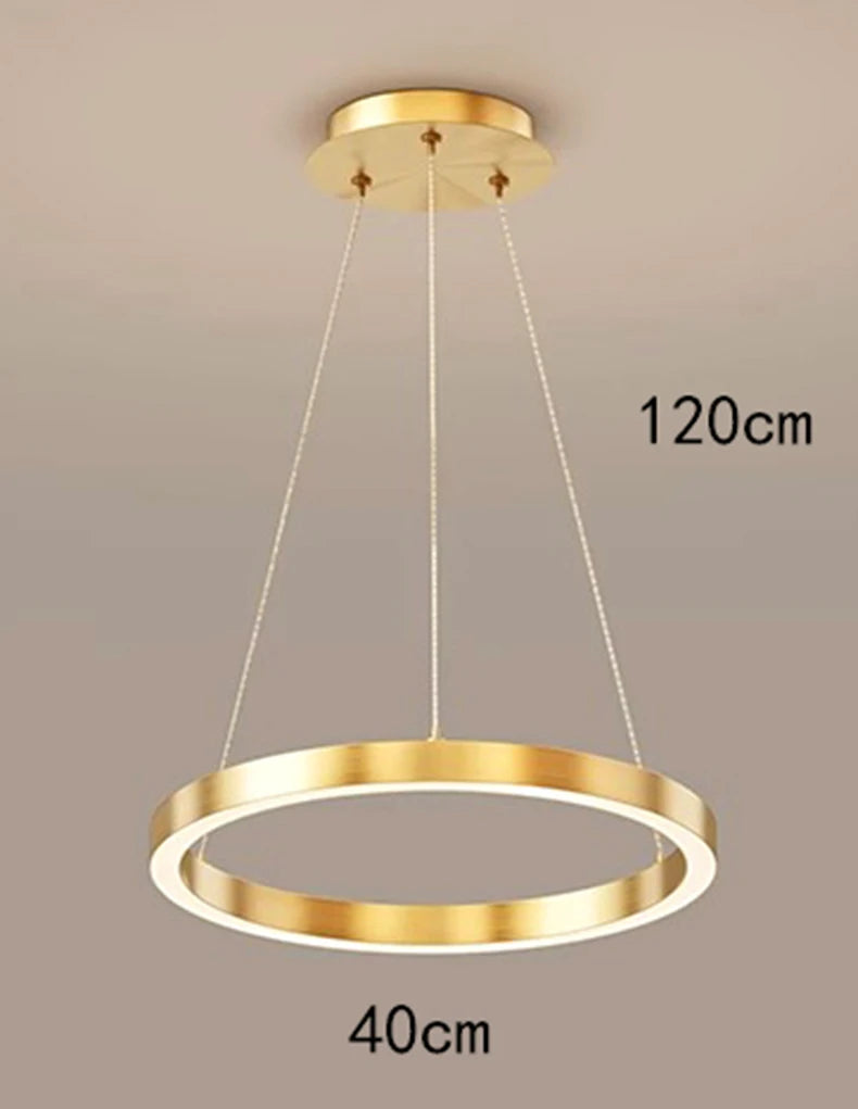 Modern Home Decor Ring LED Pendant Light for Living Room and Dining Room Chandeliers Indoor Lighting