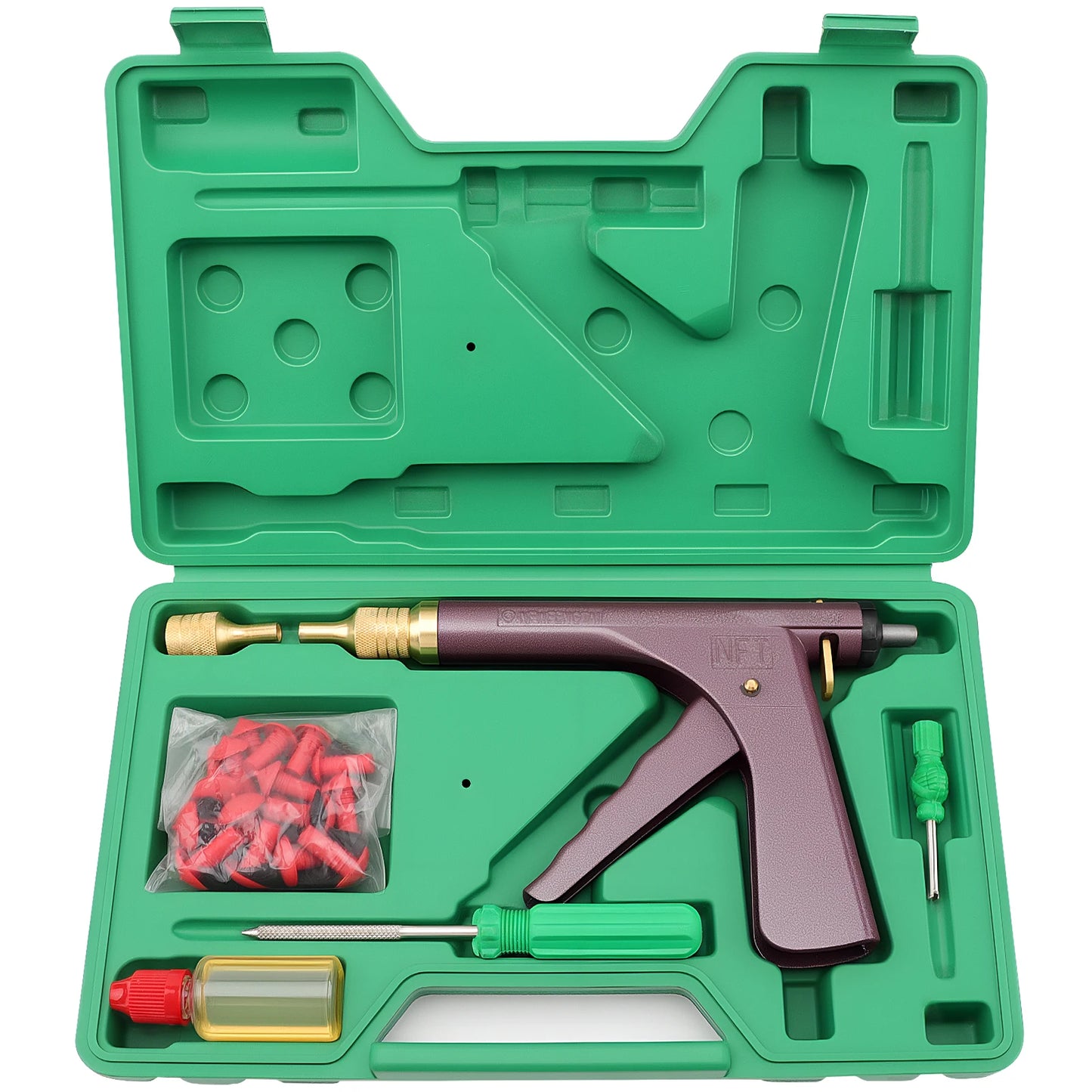 Tubeless Tire Repair Kit For Auto Motorcycle Car Puncture Plug Vacuum Gun