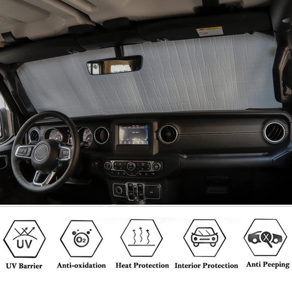 Car Sunshade Visor Insulation Pad for Jeep Wrangler Gladiator