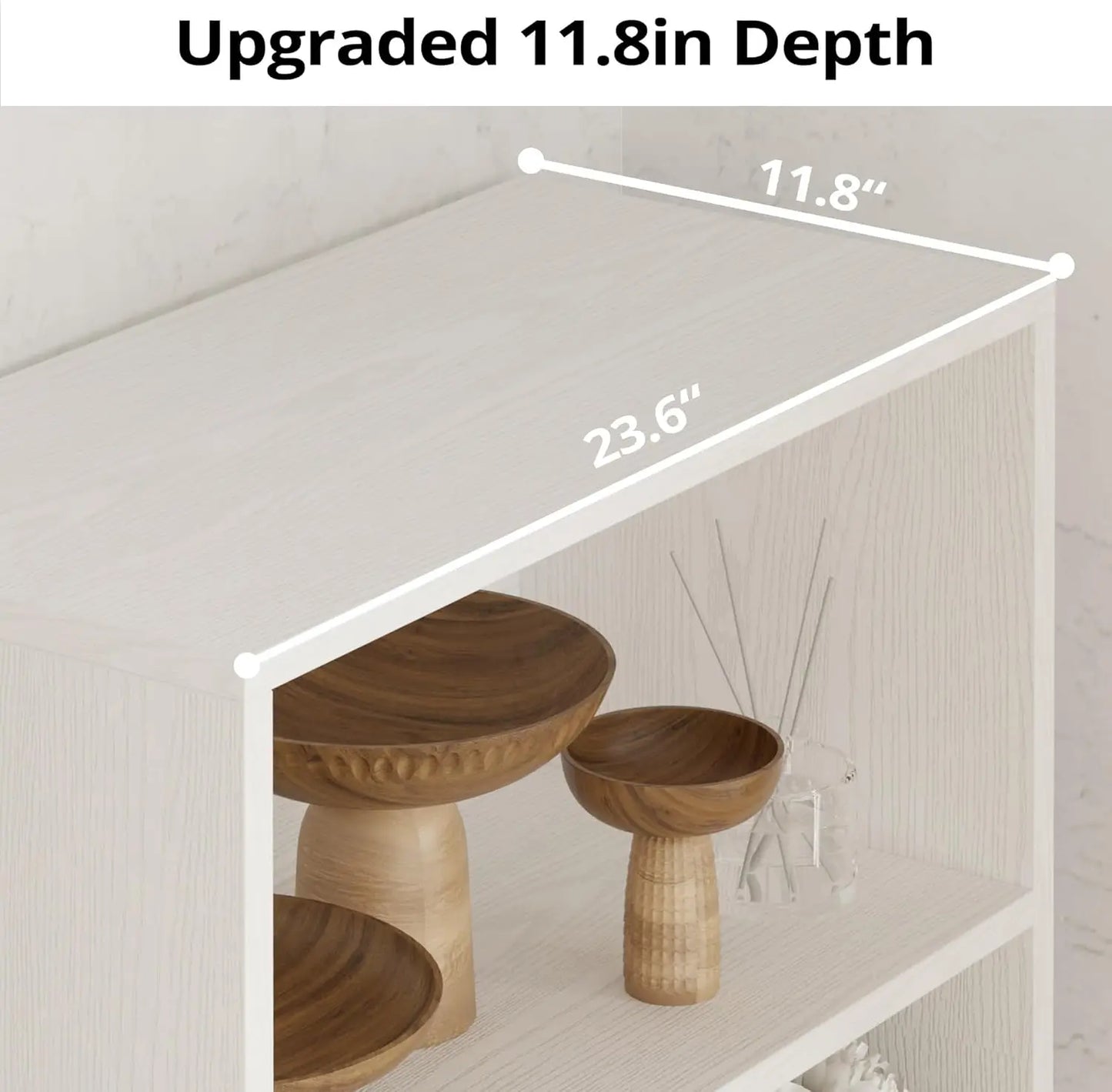 Ironck Industrial Bookcase With Doors Five Shelf Unit