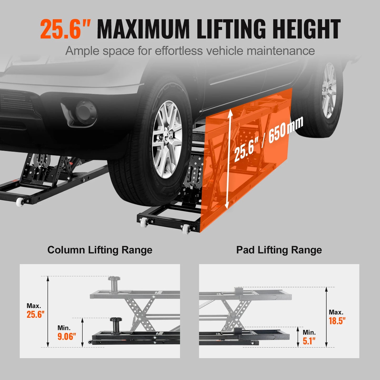 Succebuy 5000lb Portable Car Lift With Extended Length Plates