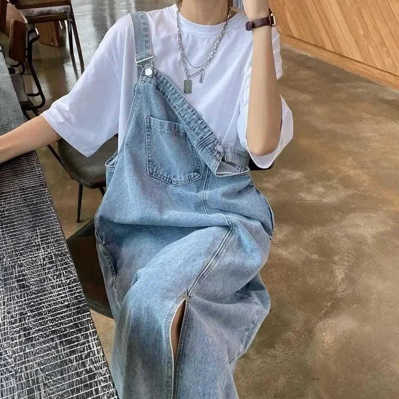 Trendy Denim Overall Dress for Women Casual Summer Style