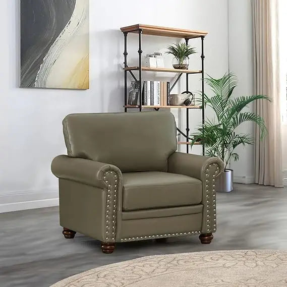 Faux Leather Mid Century Modern Accent Chair for Stylish Living