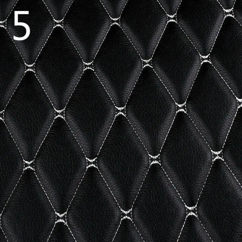 100x158cm Faux Leather Fabric Sponge Quilted Embroidered Car Interior Material and Home Decor PVC Fabric