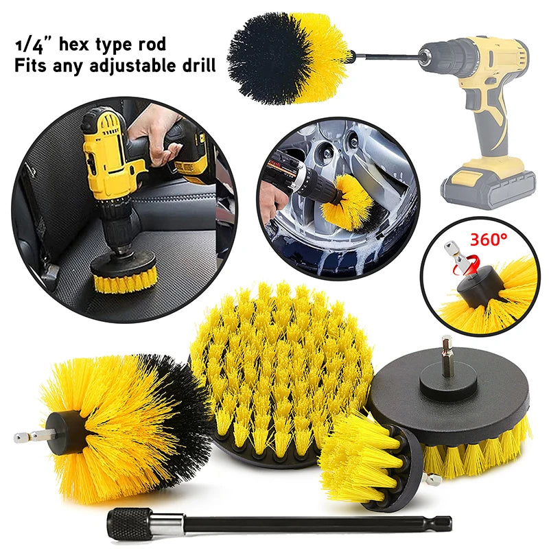 Car Detailing Brush Kit for Wheels and Interior Cleaning