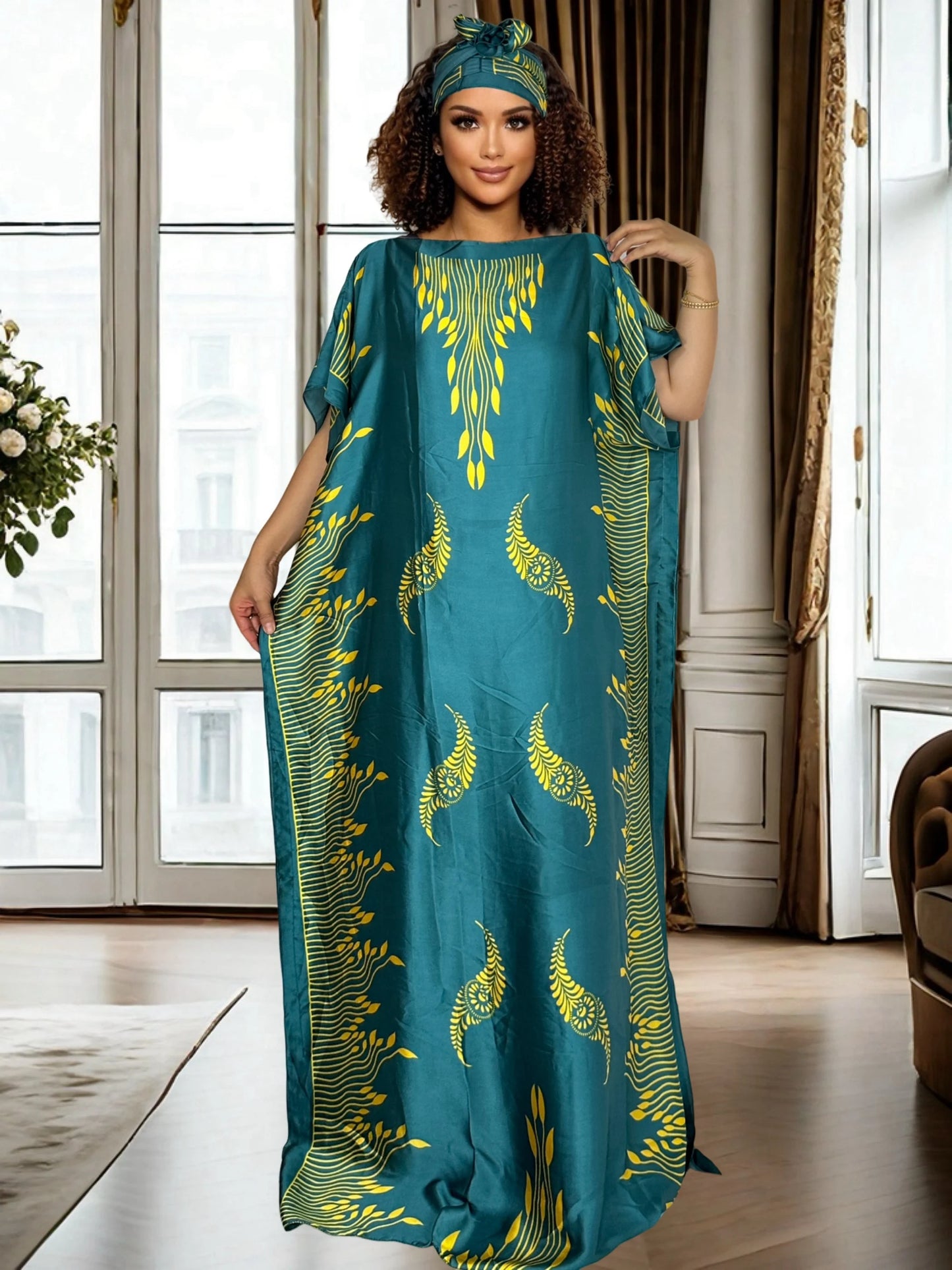 Elegant Women's Floral Print Dress for Casual and Formal Events