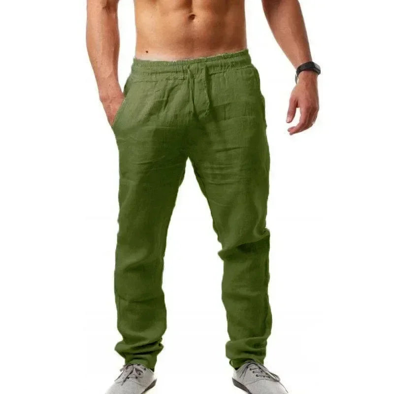 Men's Hip-Hop Wide Leg Pants with Drawstring for Summer Style