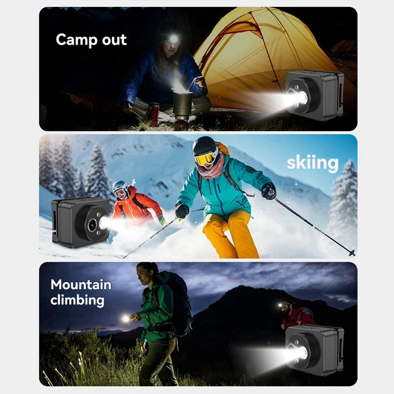 Head-Mounted HD Sports Camera for Outdoor Cycling and Vlogging