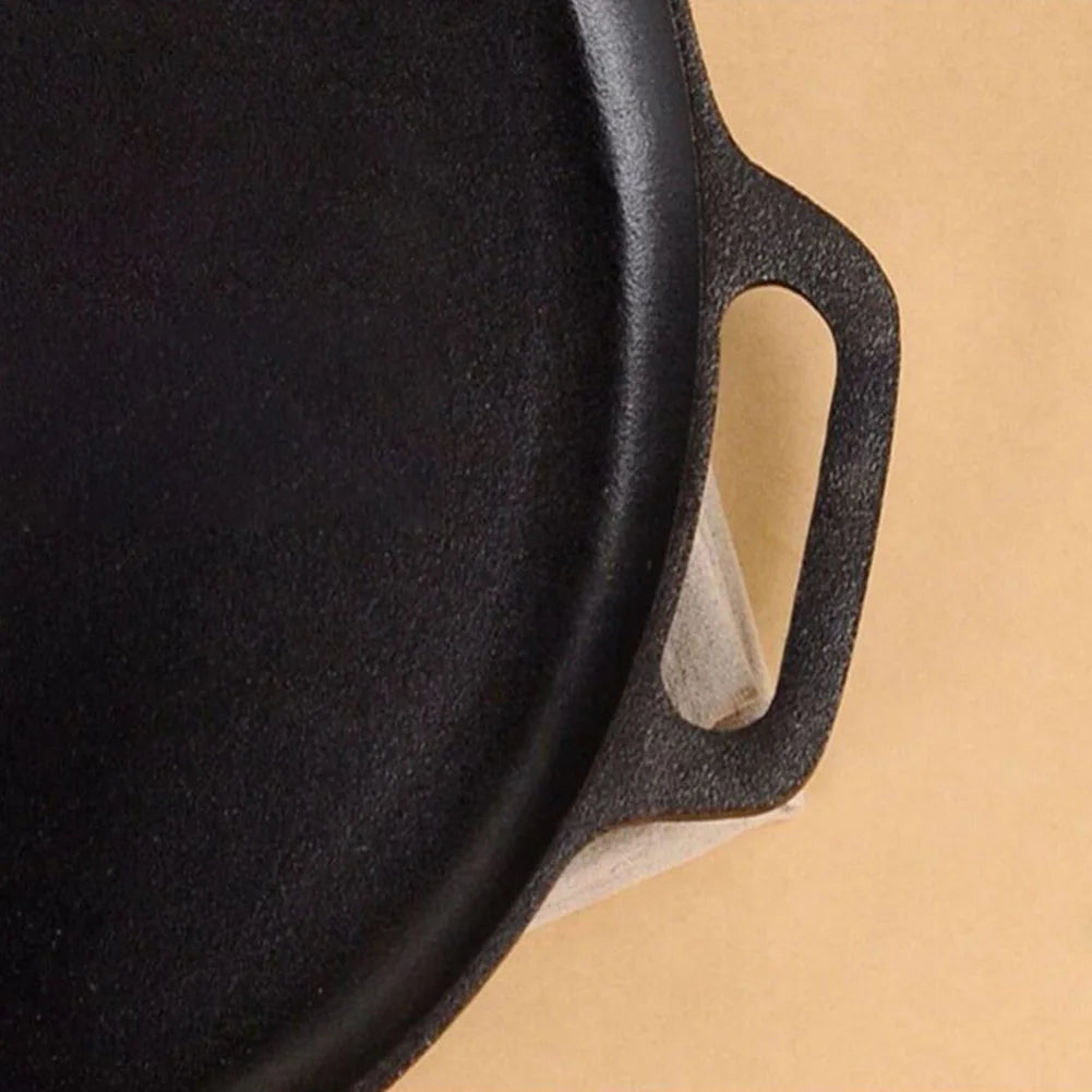 Cast Iron BBQ Camping Fry Pan with Dual Handles