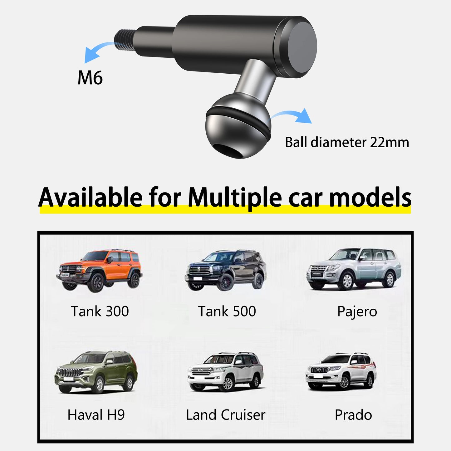 Charger MagSafe Car Handle Armrest Phone Holder For Off Road