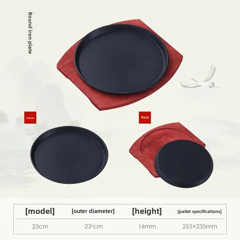 Commercial Grade Non-Stick Iron Pan for BBQ and Grilling