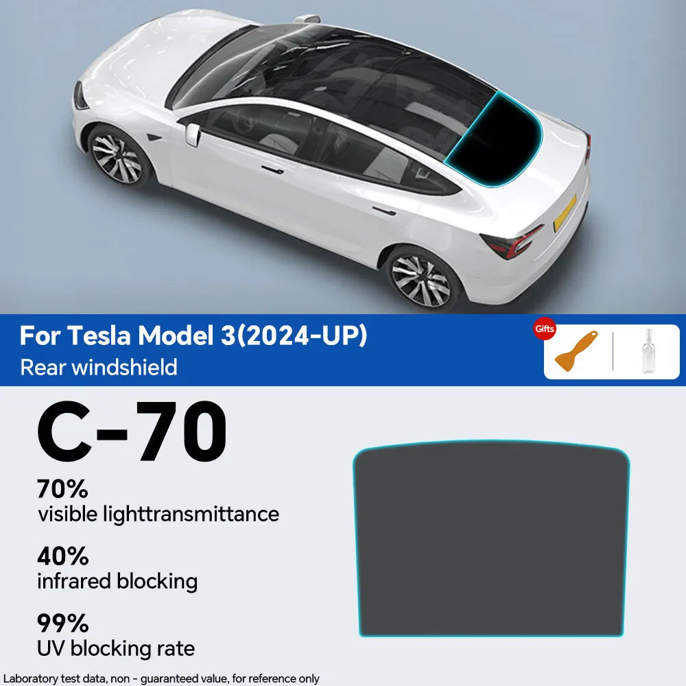 PFCC Pre-Cut Car Window Privacy Tint Film For Tesla Model 3 2024 Highland Ceramic Solar UV Protector Film