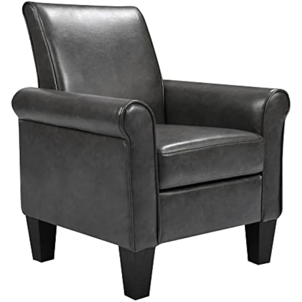 RBXC Faux Leather Accent Chair Modern Club Arm Chair
