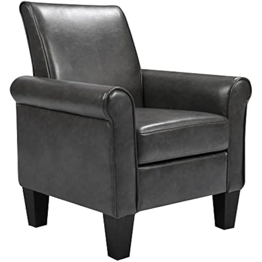 RBXC Faux Leather Accent Chair Modern Club Arm Chair