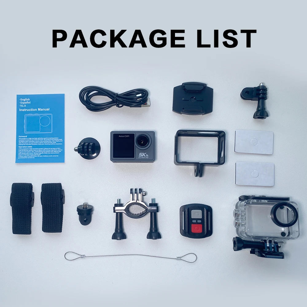 4K Action Camera with Electronic Stabilizer for Extreme Sports