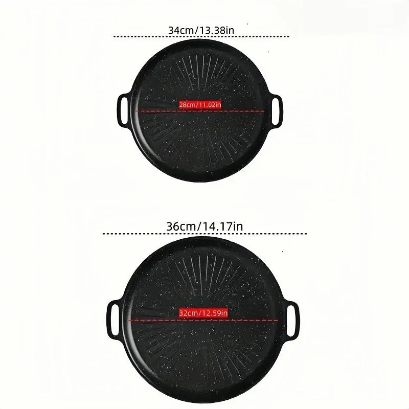 Korean Style Non-Stick Cast Iron BBQ Grill Pan