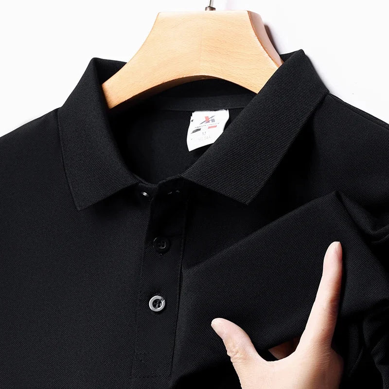 Men's Breathable Short Sleeved Polo Shirt for Summer Style
