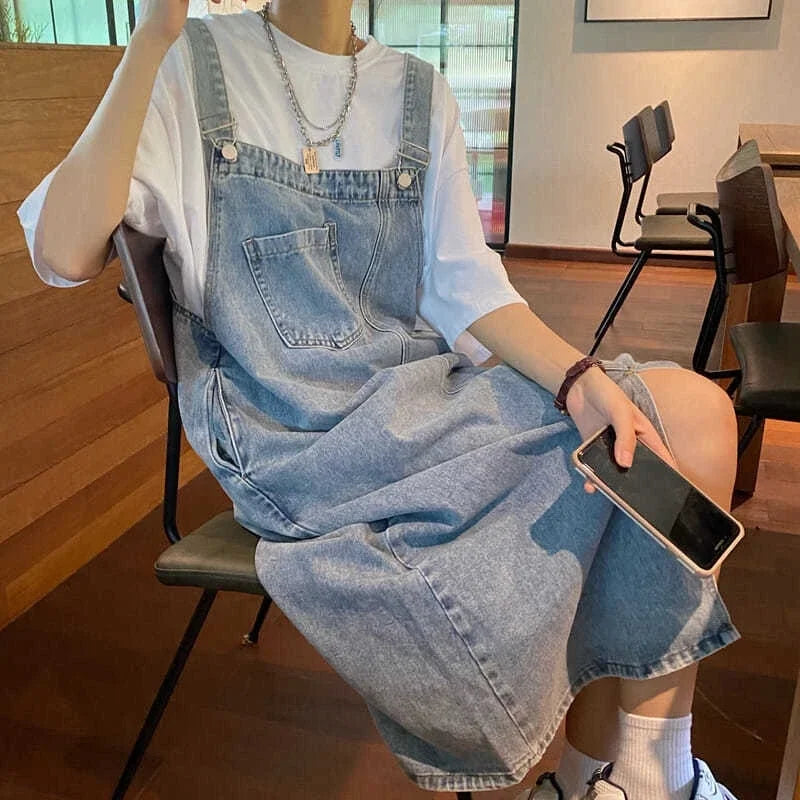 Trendy Denim Overall Dress for Women Casual Summer Style