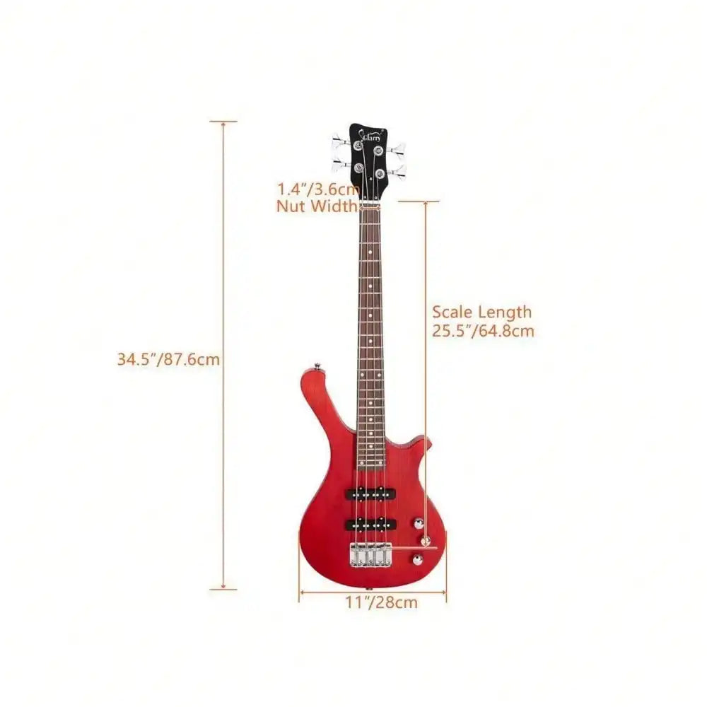 Child Electric Bass Guitar for School Beginners Right Handed
