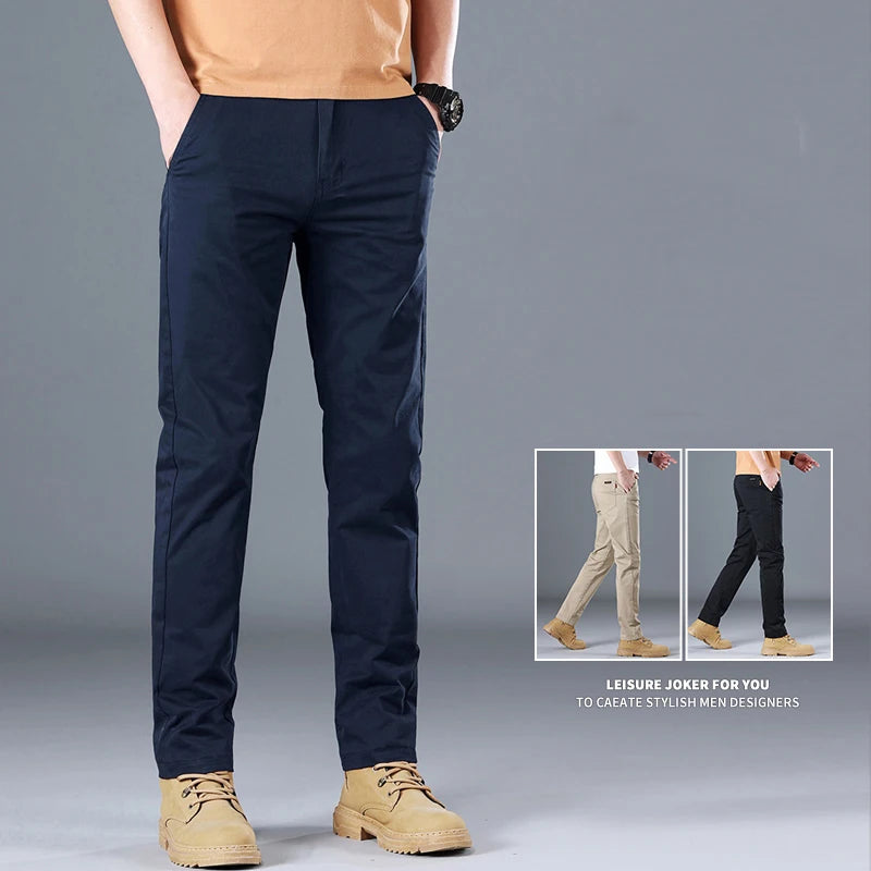 Men's Classic Solid Color Casual Pants for Every Occasion