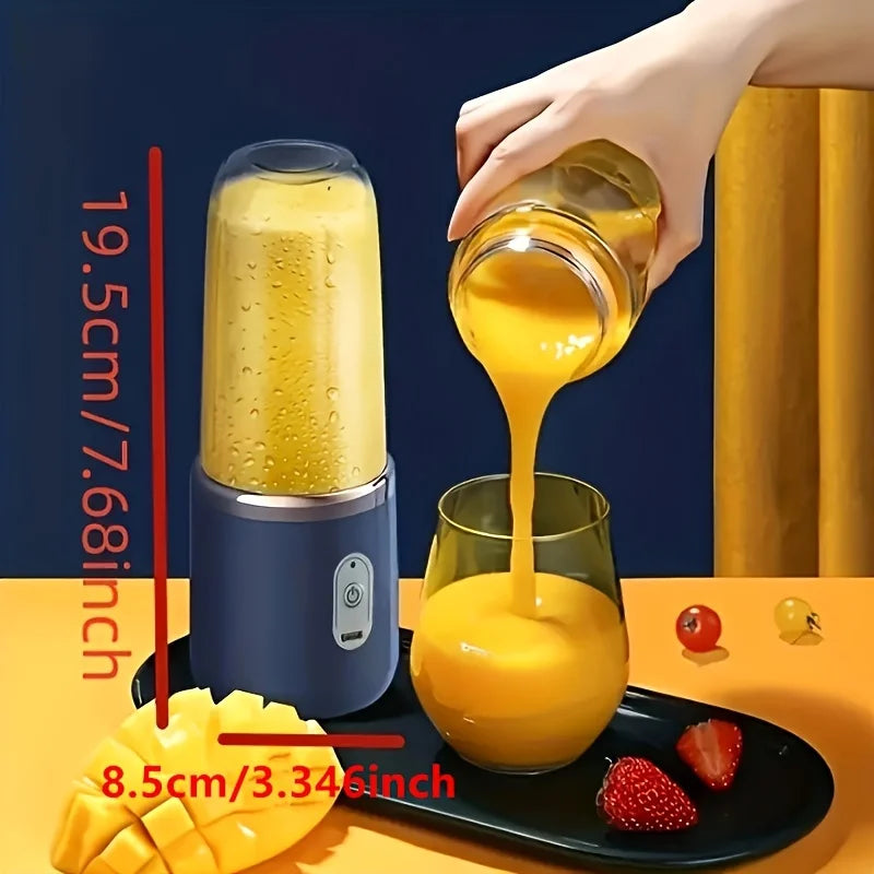 Portable Electric Fruit Juicer Blender for Smoothies and Milkshakes