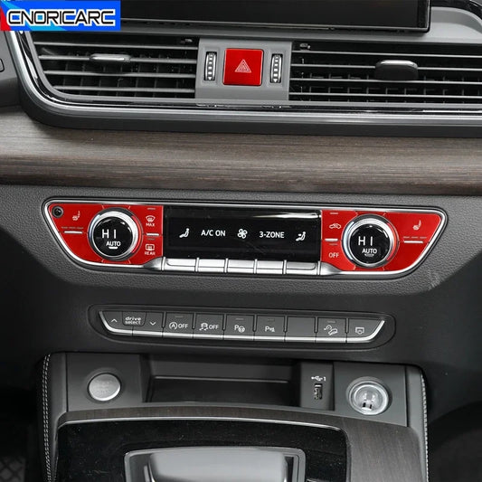 Audi A4 Q5 Console Multimedia Button Covers Decoration Stickers