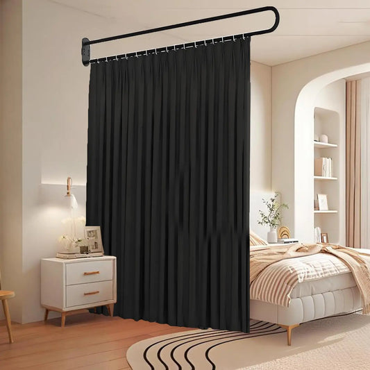 U Shape Room Divider Privacy Partition for Salon and Spa 78.7 Inch Wide 86 Inch High
