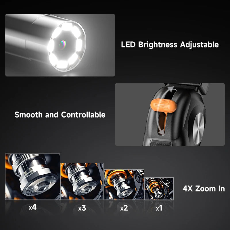 Articulating Borescope Inspection Camera with 1080P Resolution