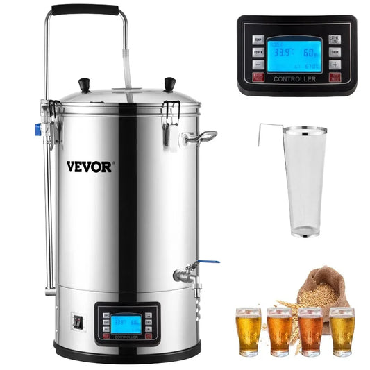 All-in-One Electric Beer Brewing System with Pump and Control Panel