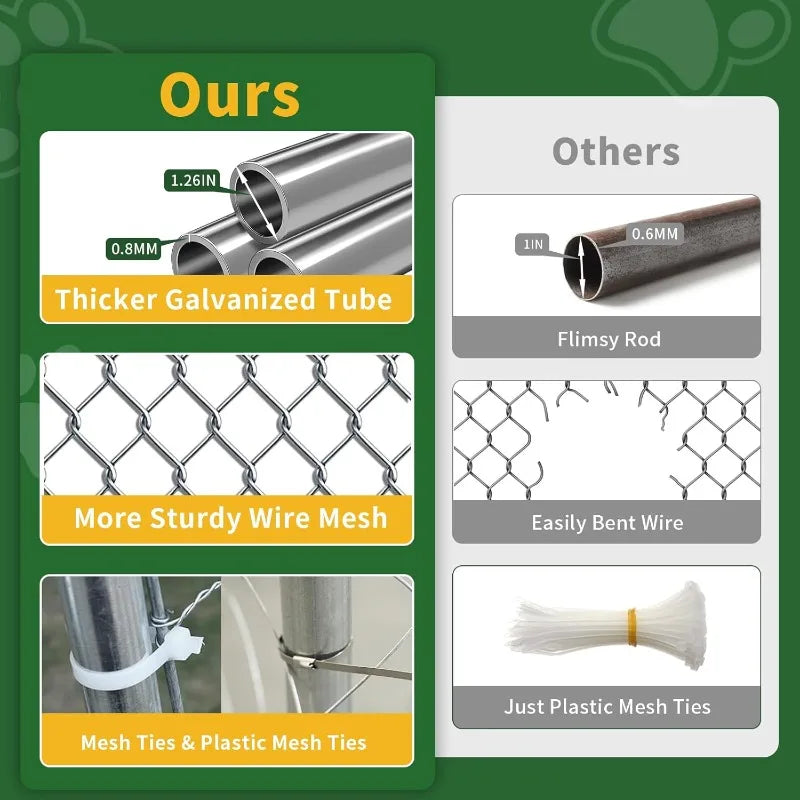 General Use Dog Kennel With Waterproof UV Cover And Locks