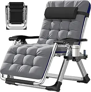Zero Gravity Outdoor Lounge Chair Pair With Cushions