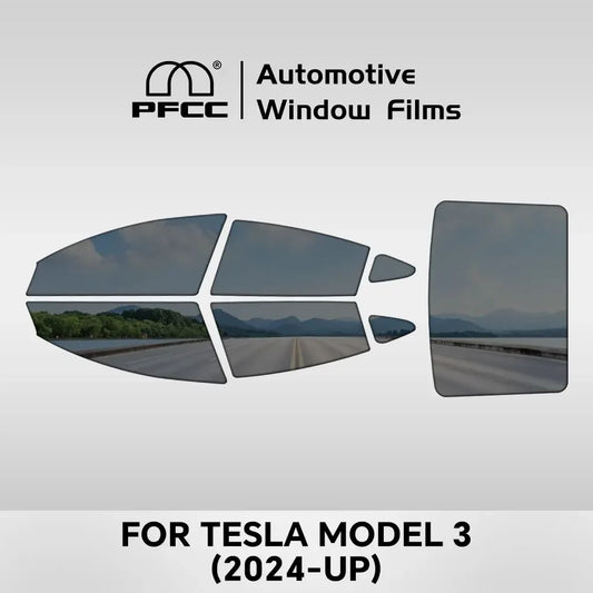 PFCC Pre-Cut Car Window Privacy Tint Film For Tesla Model 3 2024 Highland Ceramic Solar UV Protector Film