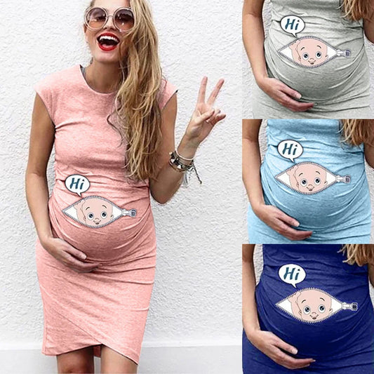 Cute Casual Maternity Dress for Expecting Mothers