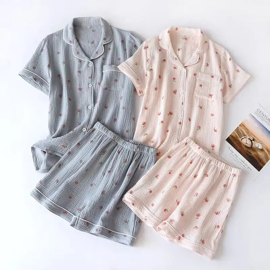 Cloud Cotton Story Women Cotton Crepe Pajama Set Two Piece