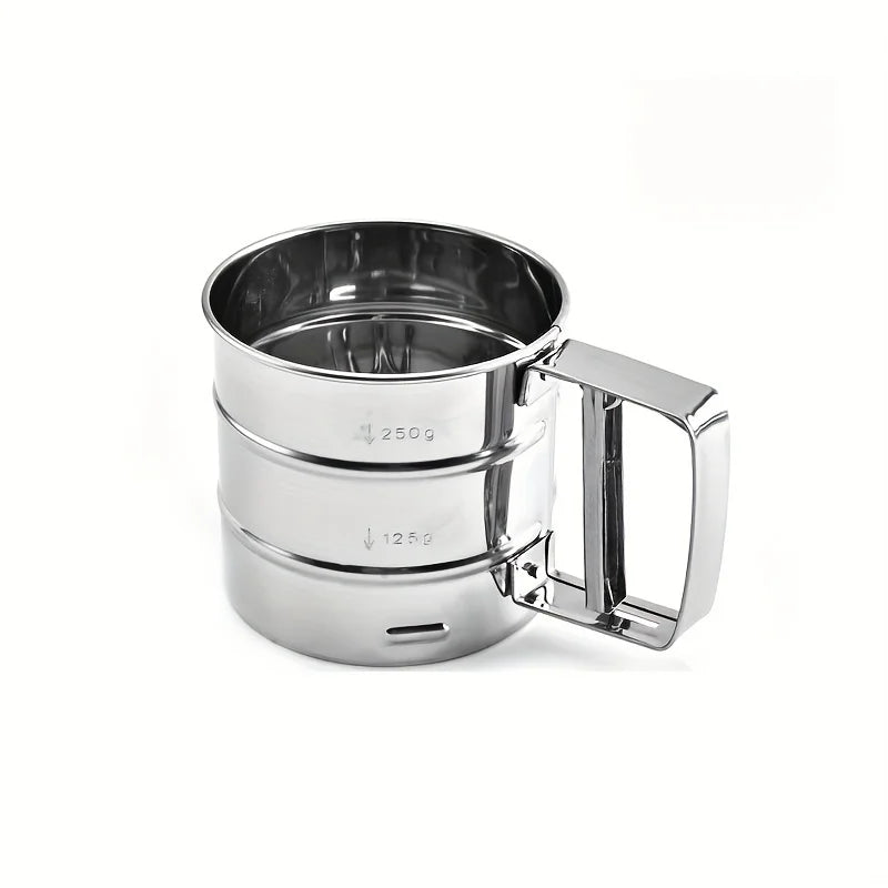 Stainless Steel Flour Sieve With Handle For Baking Success