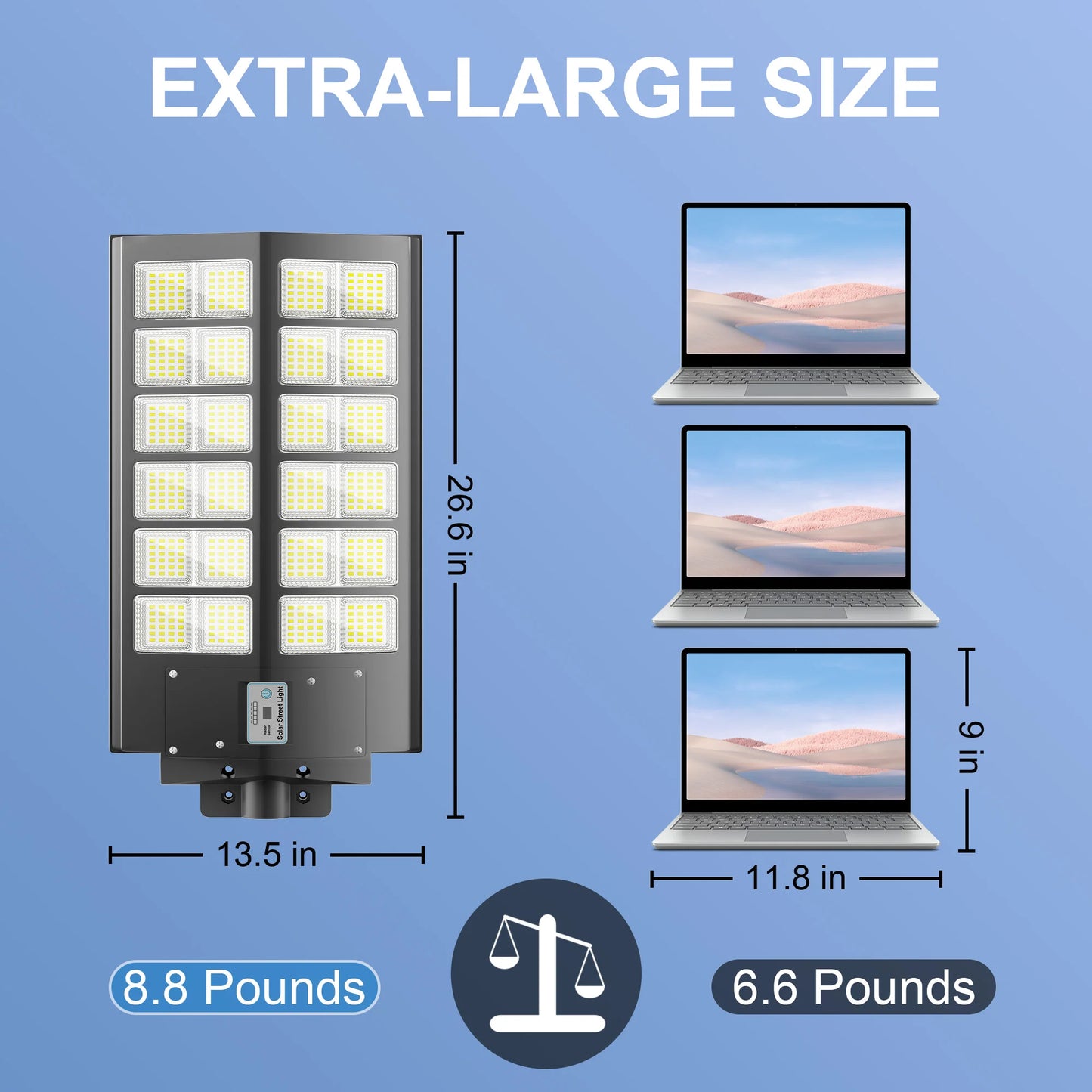 Solar Street Lights Outdoor With Motion Sensor And Remote Control