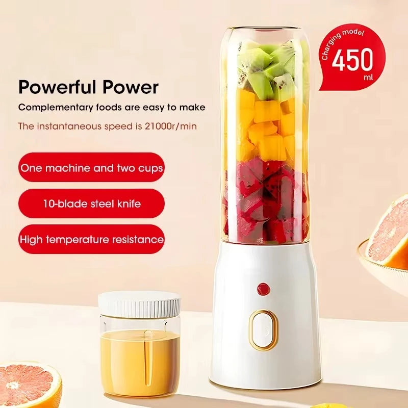 Portable Wireless Electric Fruit Juicer And Blender Machine