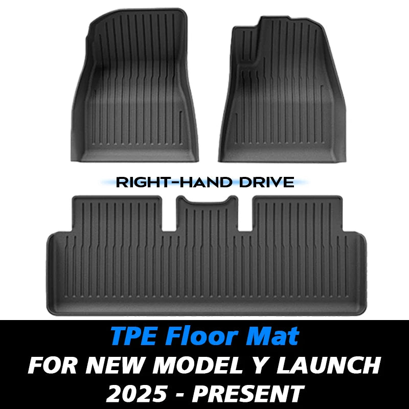 Tesla Model Y TPE Waterproof Floor Mats for All Weather Protection