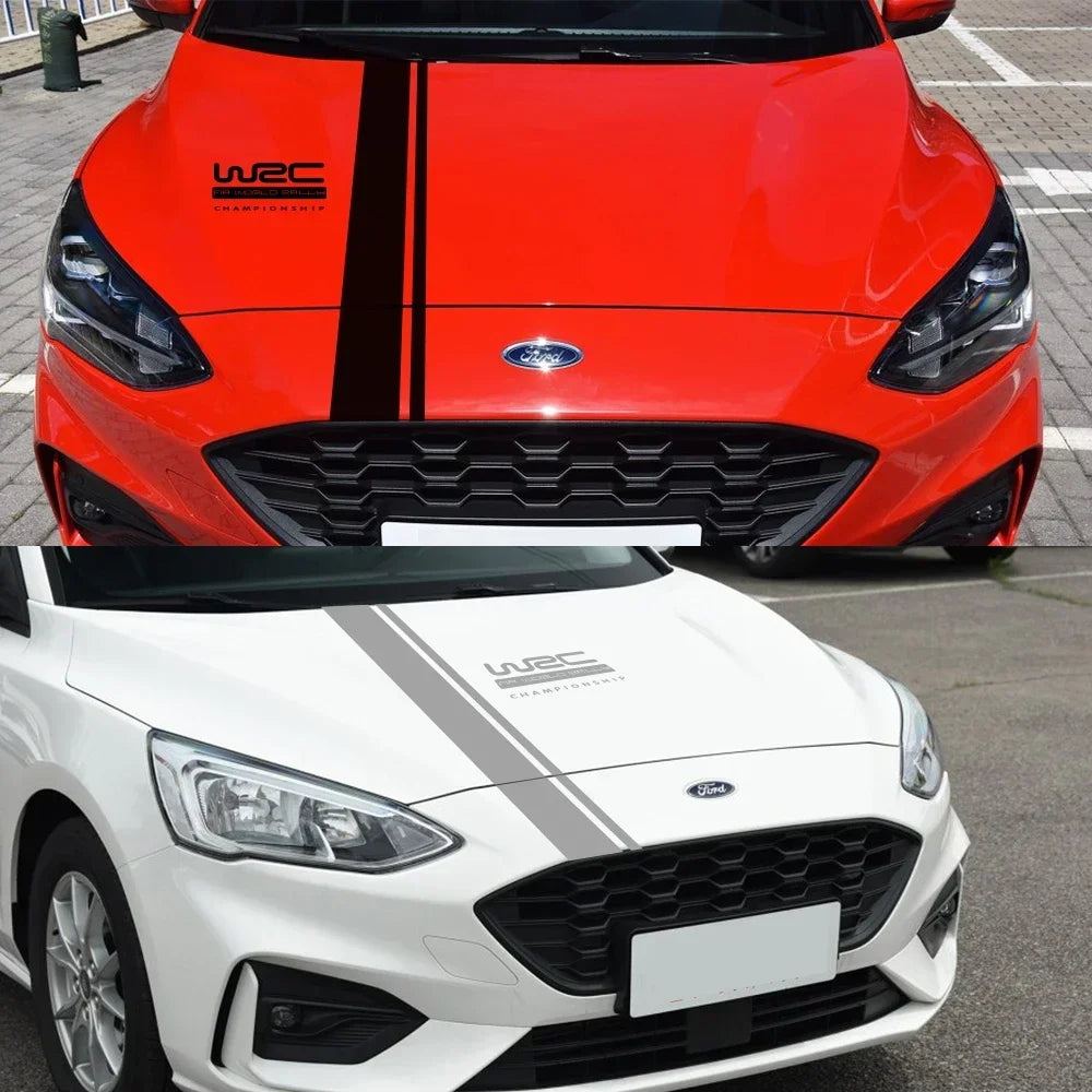 WRC Car Hood Cover Decor Stickers Vinyl Film Decal Auto Accessories for Suzuki Volvo Skoda Tesla VW Volkswagen Smart Seat Subaru