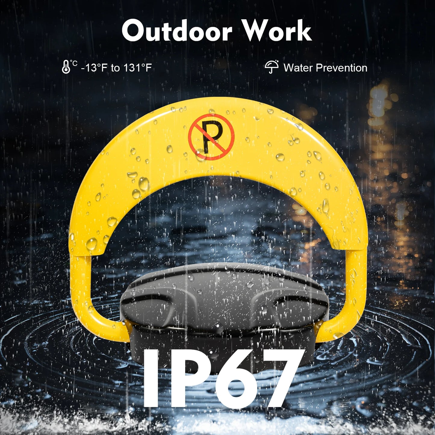Remote Control Intelligent Parking Space Lock 180 Degree Anti Collision Automatic Barricade Waterproof Automatic Parking IP 67
