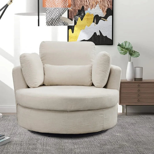 Modern Swivel Accent Barrel Chair for Stylish Living Spaces