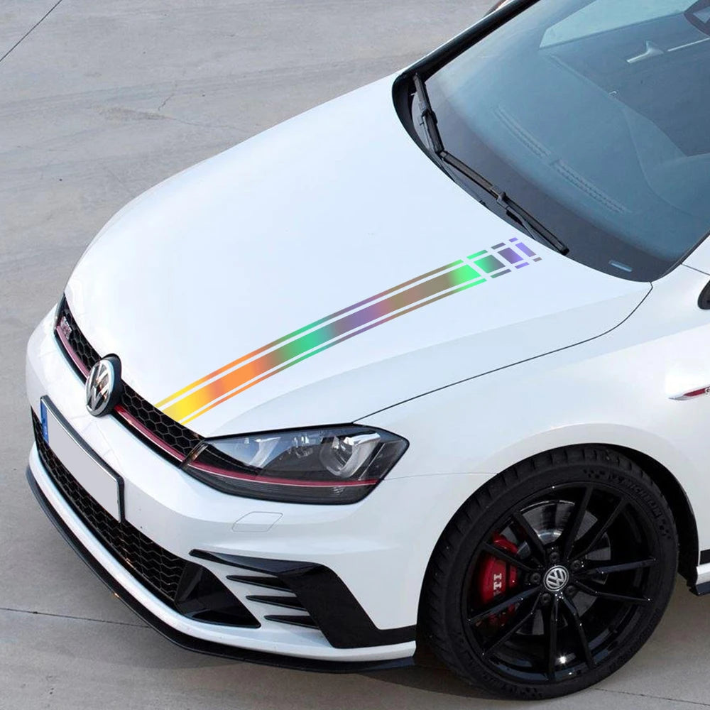 Car Hood Racing Style Sticker for Volkswagen VW Golf 8 7 5 4 6 GTI MK8 MK7 MK5 MK6 MK4 Vinyl Film Decor Decals Auto Accessories