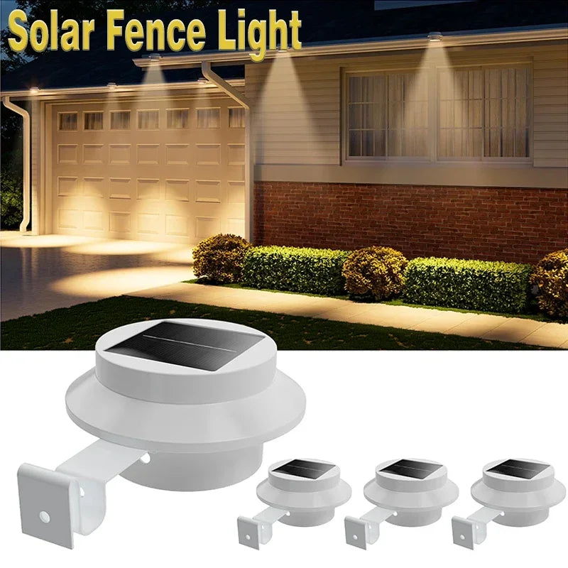 XIWANGFIRE Solar Gutter Lights for Porch Pathway Garden Lighting