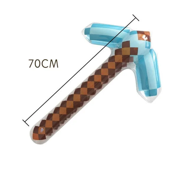 Miner Pixel Crafting Inflatable Sword Axe Party Decoration Toys