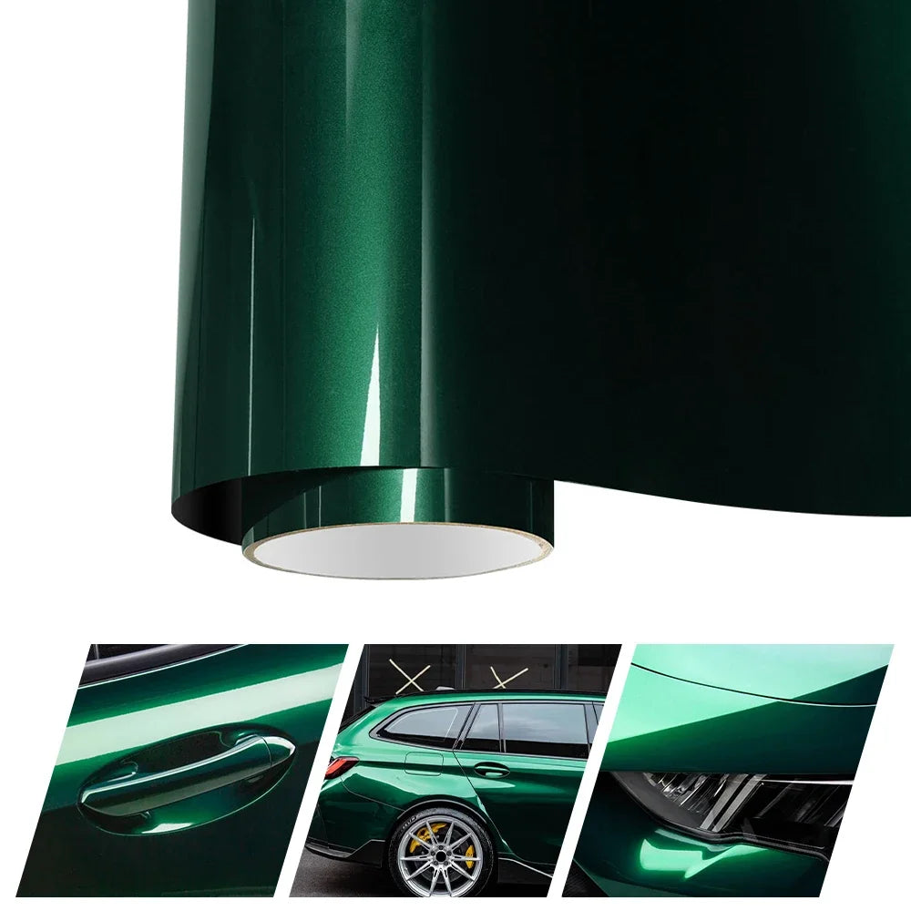 Car Agate Green Metallic Sticker Self Adhesive Waterproof Vinyl Wrap Film for Motorcycle and Car Accessories
