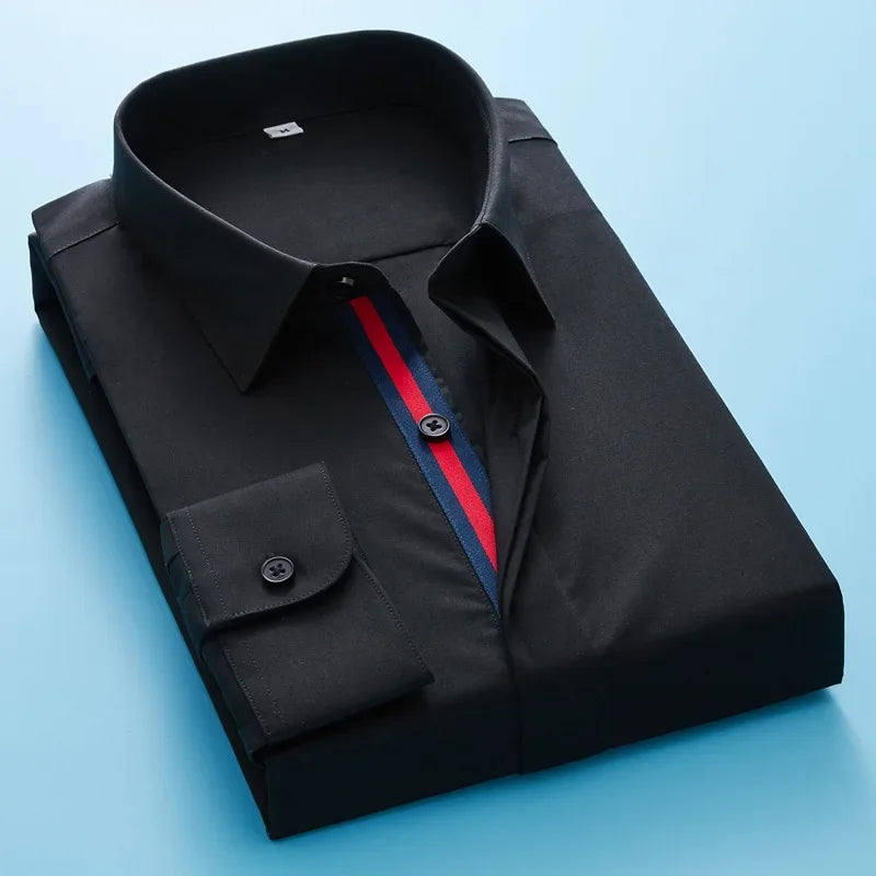 Fashionable Korean Style Slim Fit Embroidered Casual Shirt for Men